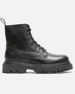 JOYCE K Bottines Chunky Cuir Noir Femme