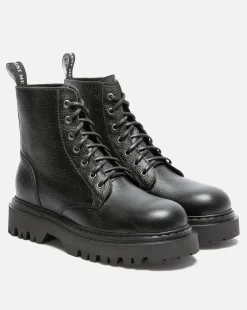 JOYCE K  Bottines Chunky Cuir Noir Femme