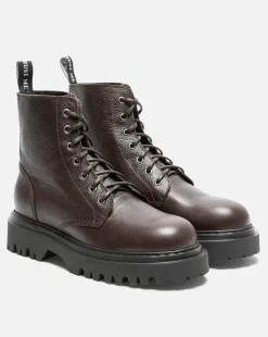 JOYCE K  Bottines Chunky Cuir Marron Femme