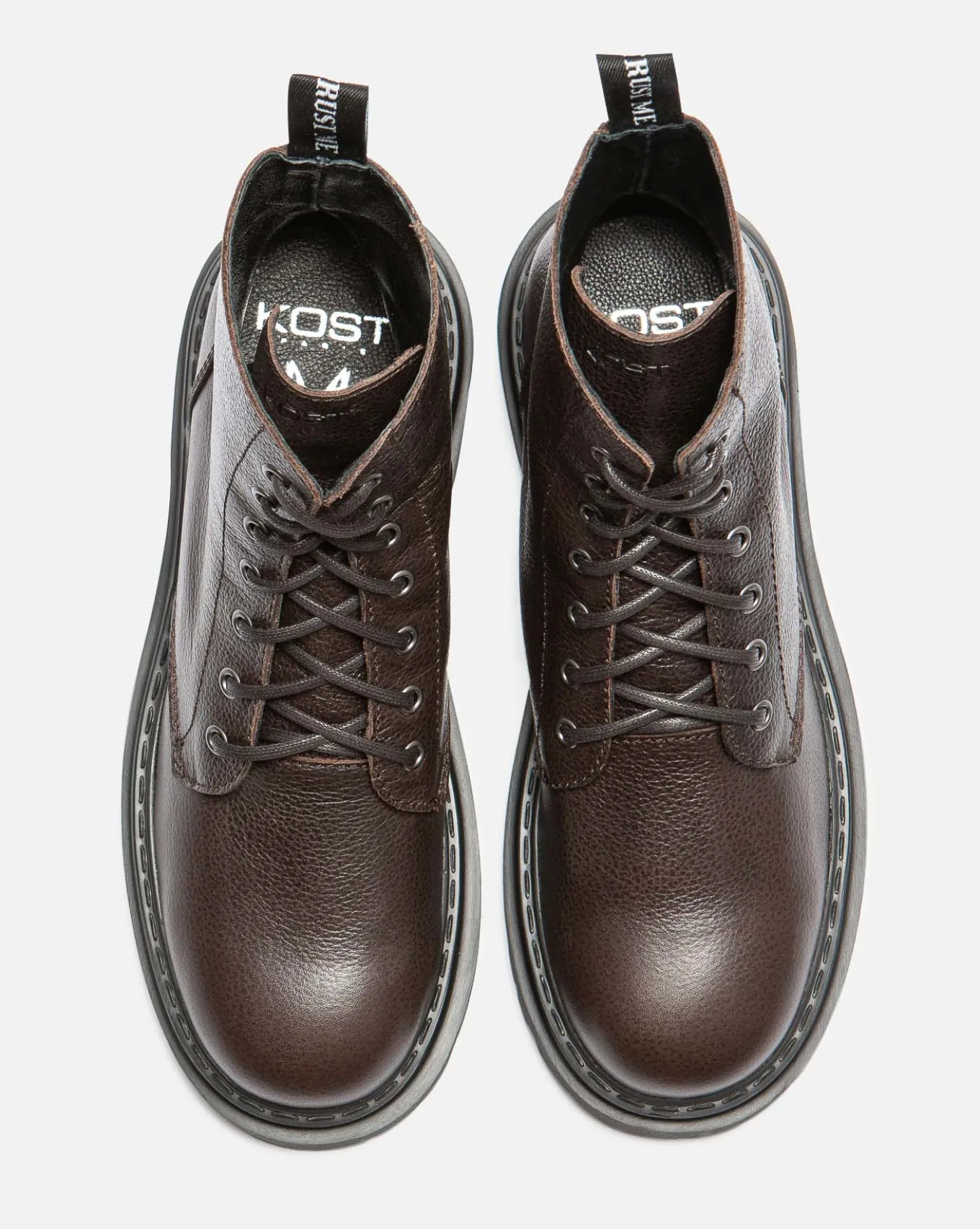 JOYCE K Bottines Chunky Cuir Marron Femme