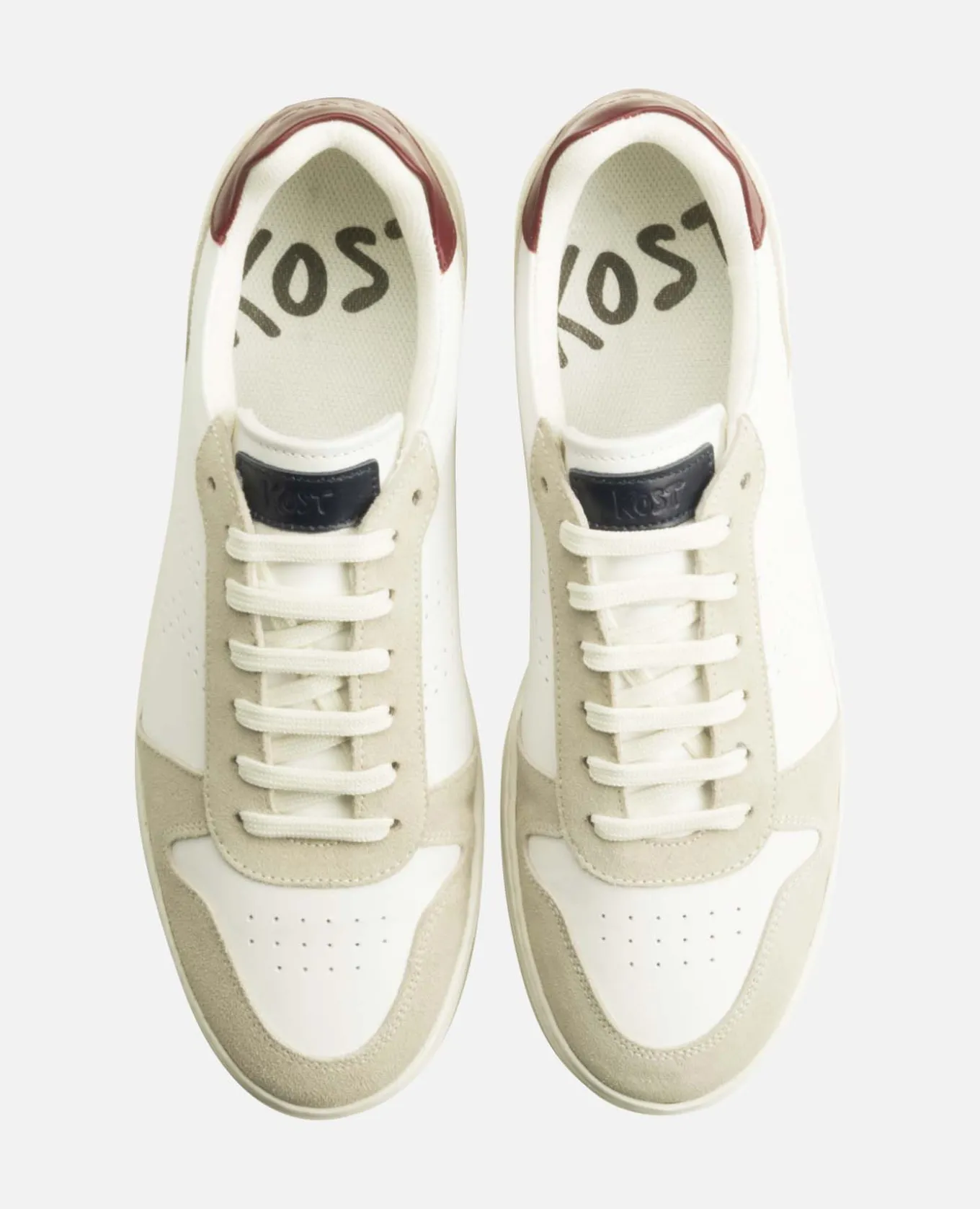 JUNE Sneakers Blanches Cuir Homme