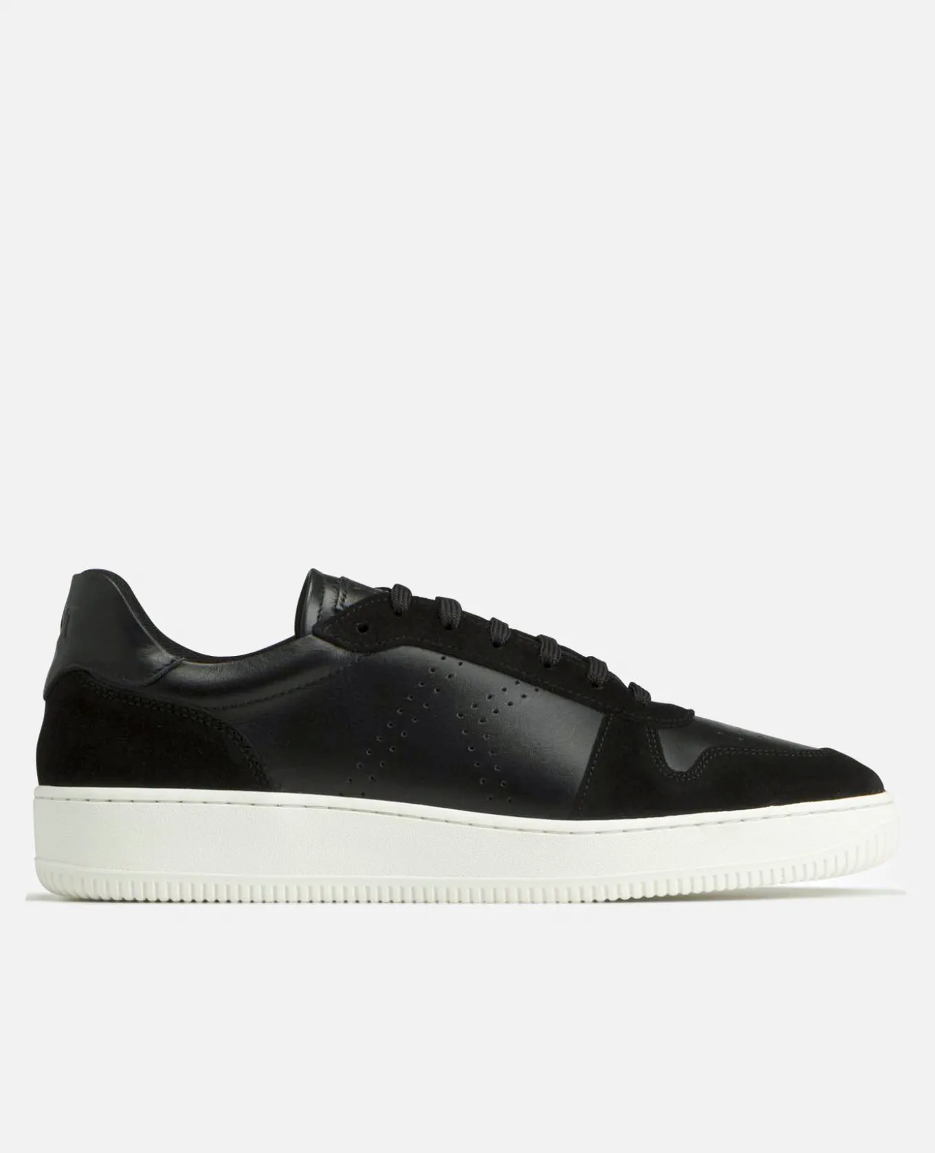 JUNE Sneakers Noires Cuir Homme