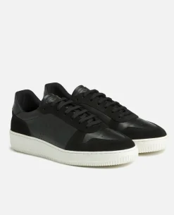JUNE  Sneakers Noires Cuir Homme