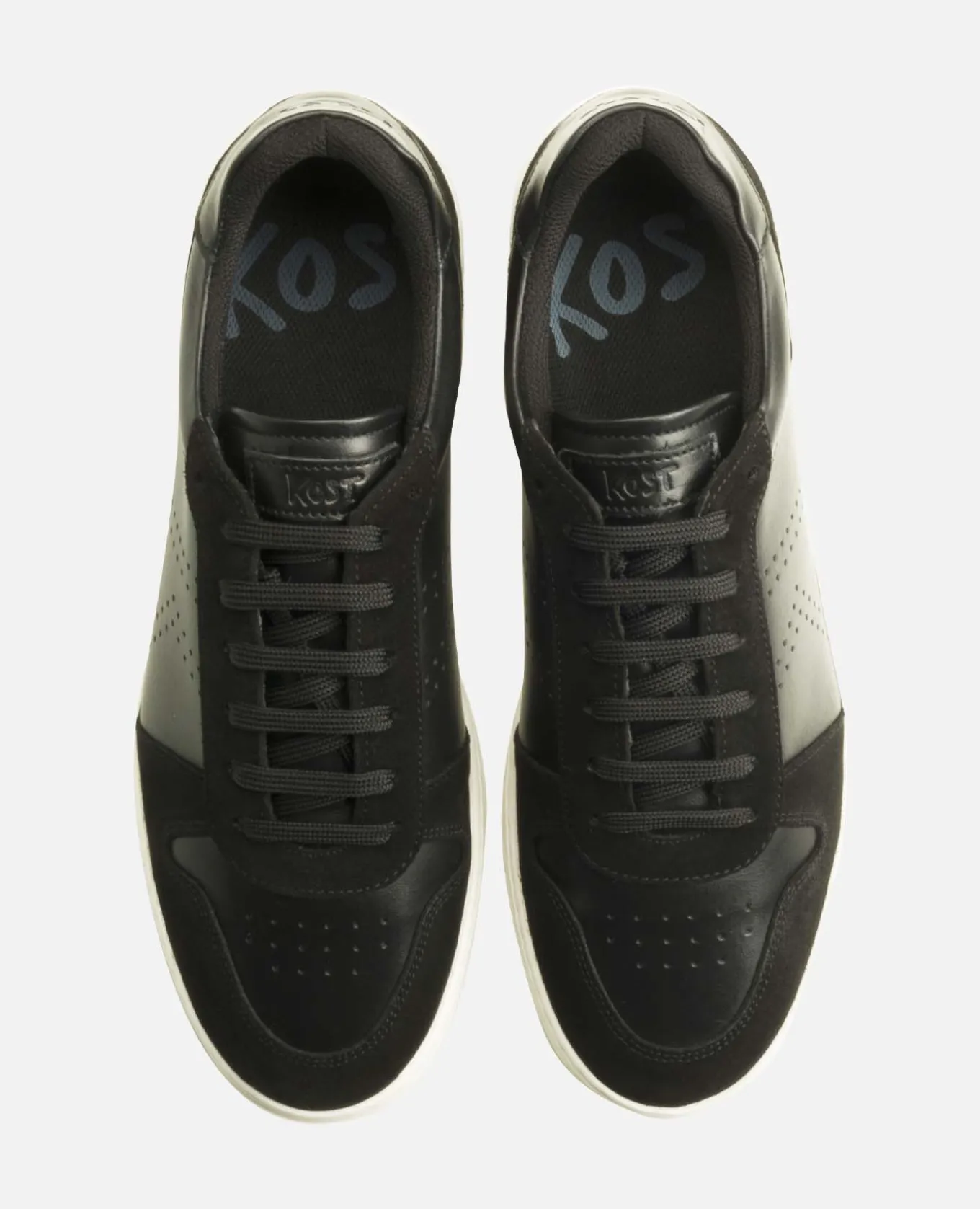 JUNE Sneakers Noires Cuir Homme