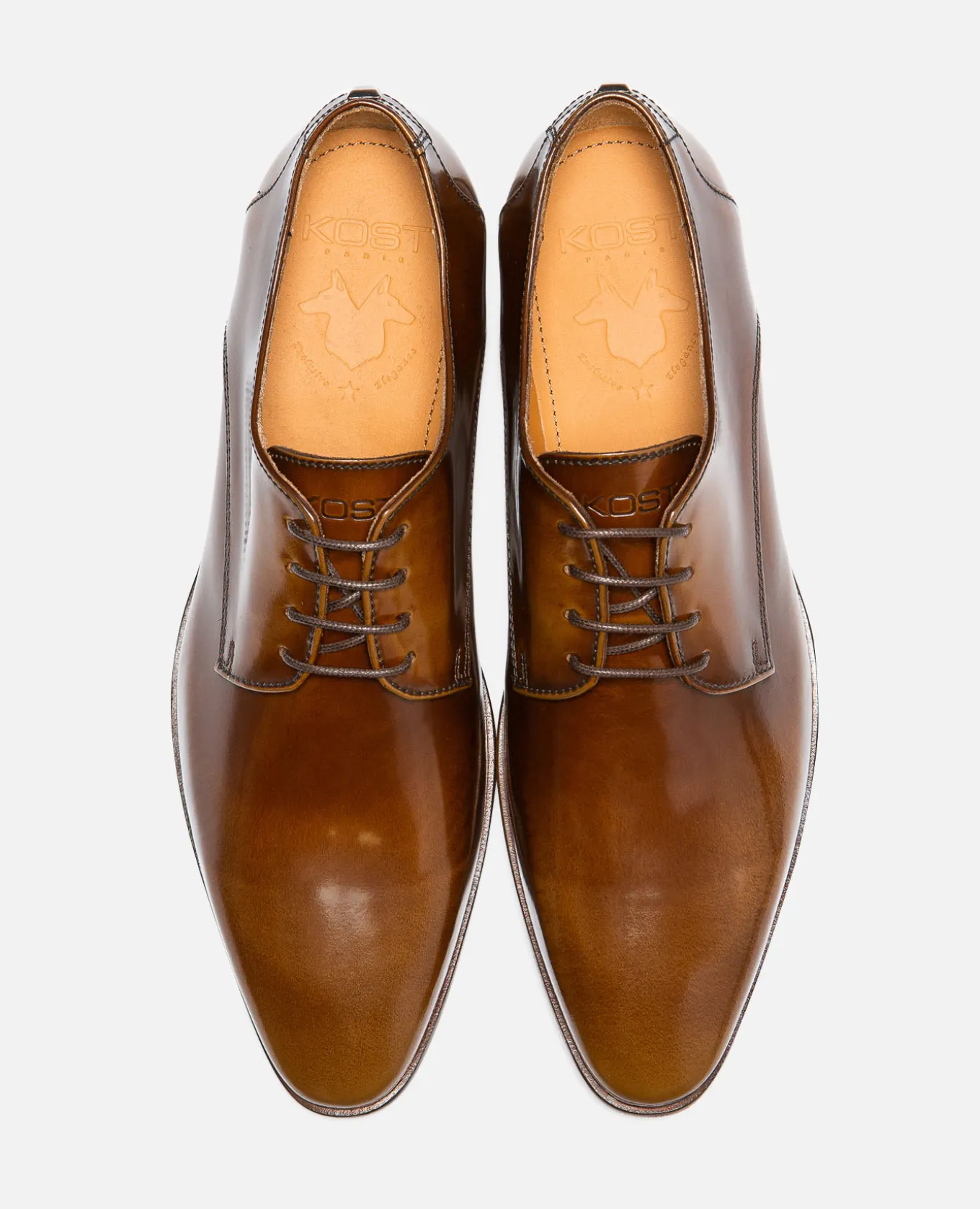 LARRY Derbies Cuir Marron Homme