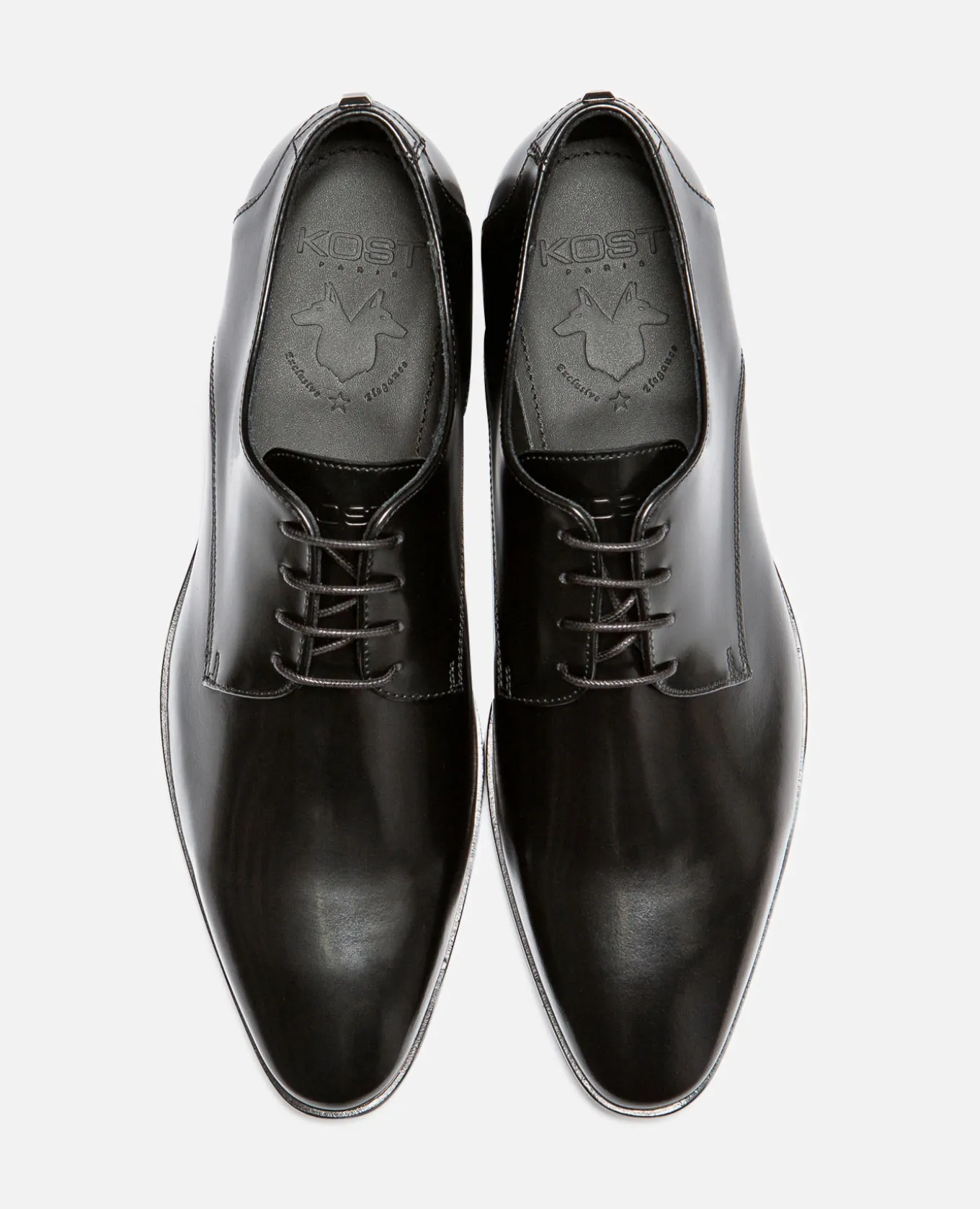 LARRY Derbies Cuir Noir Homme