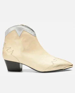 LUNA 61 Boots Cuir Doré Femme
