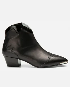 LUNA 31 Boots Cuir Noir Femme