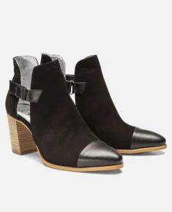 LURA 52  Boots Croûte velours Noir Femme