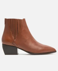 LYNA Chelsea boots Cuir Marron Femme