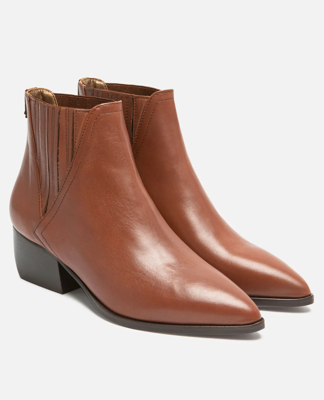 LYNA Chelsea boots Cuir Marron Femme