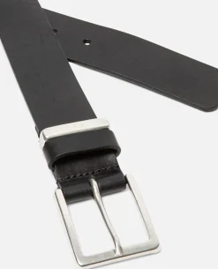 MICK  Ceinture Made In France Cuir Tannage Végétal Noir Homme