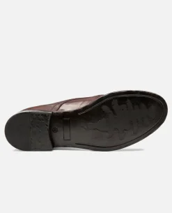 MILITANT 67 Bottines à Lacets Cuir Bordeaux Homme