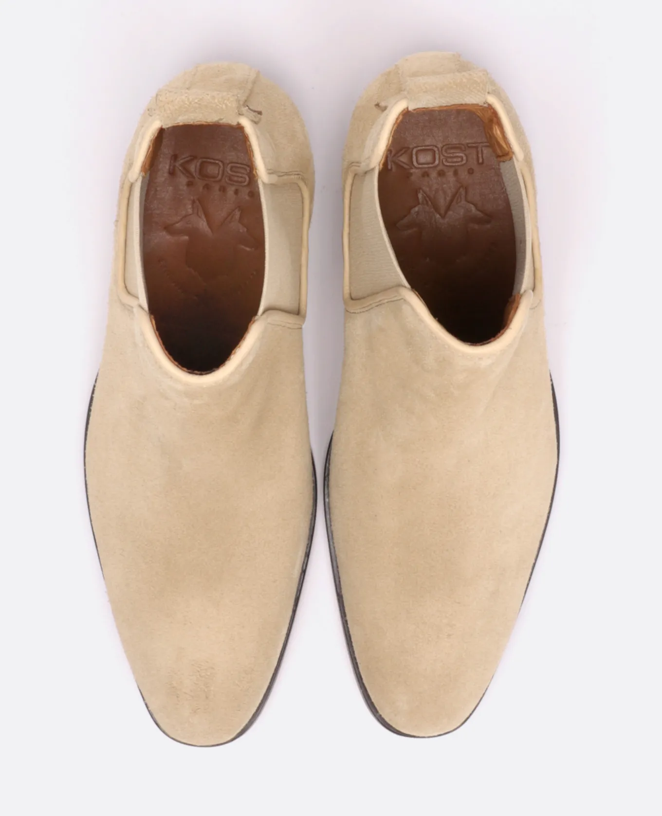 NANCY 5 Chelsea boots Croûte velours Beige Femme