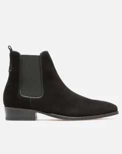 NANCY 5 Chelsea boots Croûte velours Noir Femme