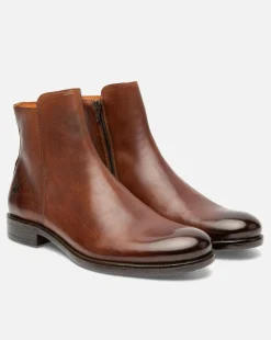 NORMAN 35  Boots Cuir Marron Homme