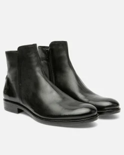 NORMAN 35  Boots Cuir Noir Homme