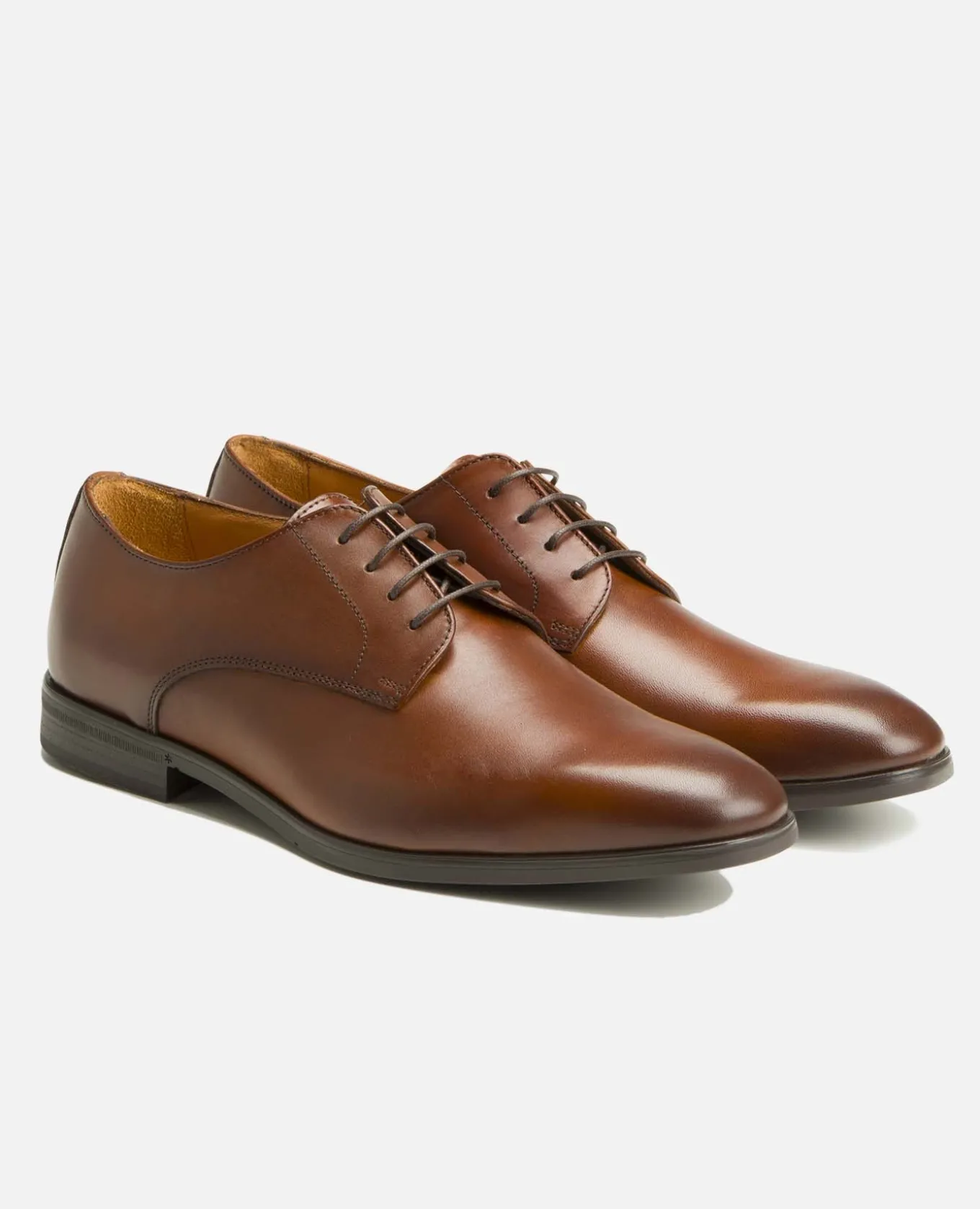 OUTSIDER Derbies Cuir Cognac Homme