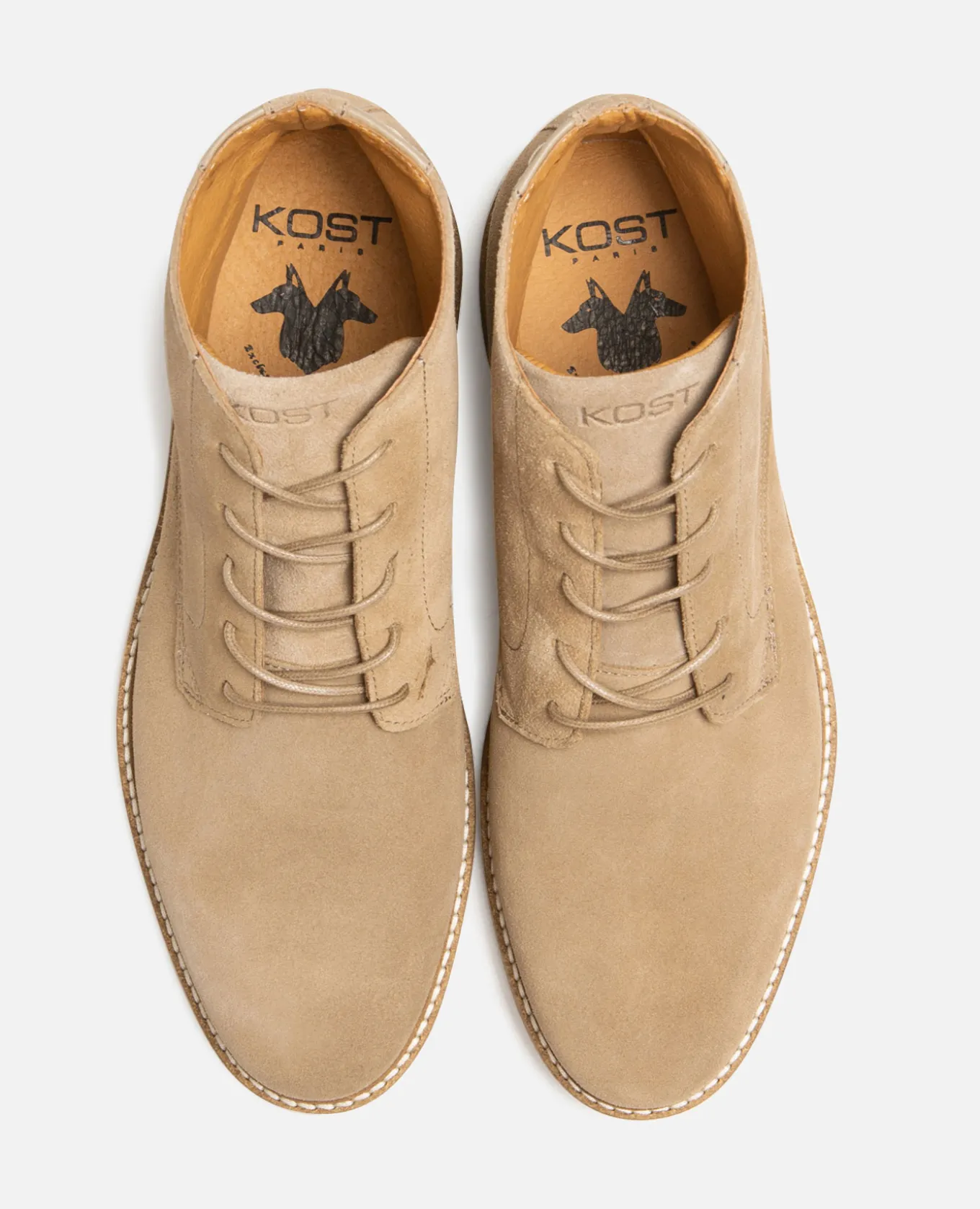 RISE Boots cuir suède taupe