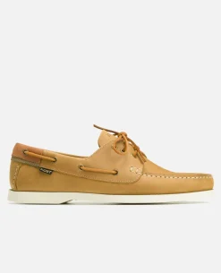 RIVIERA N BIO  Chaussures bateau cuir nubuck Moutarde Homme