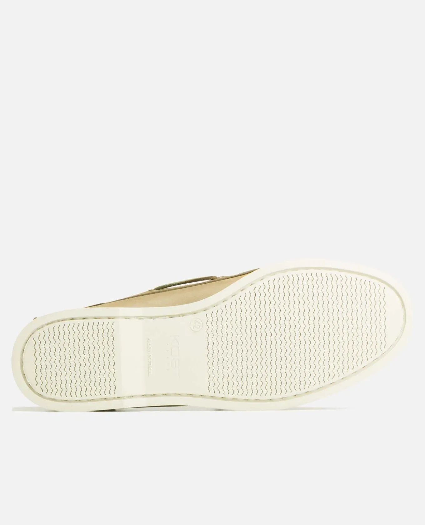 RIVIERA N BIO Chaussures bateau cuir nubuck Kaki Homme