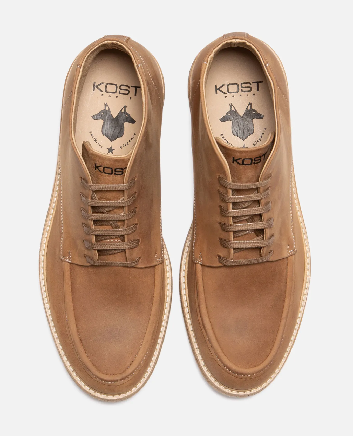 RYDER Boots Nubuck Marron Homme