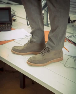 RYDER Boots Nubuck Vert Homme