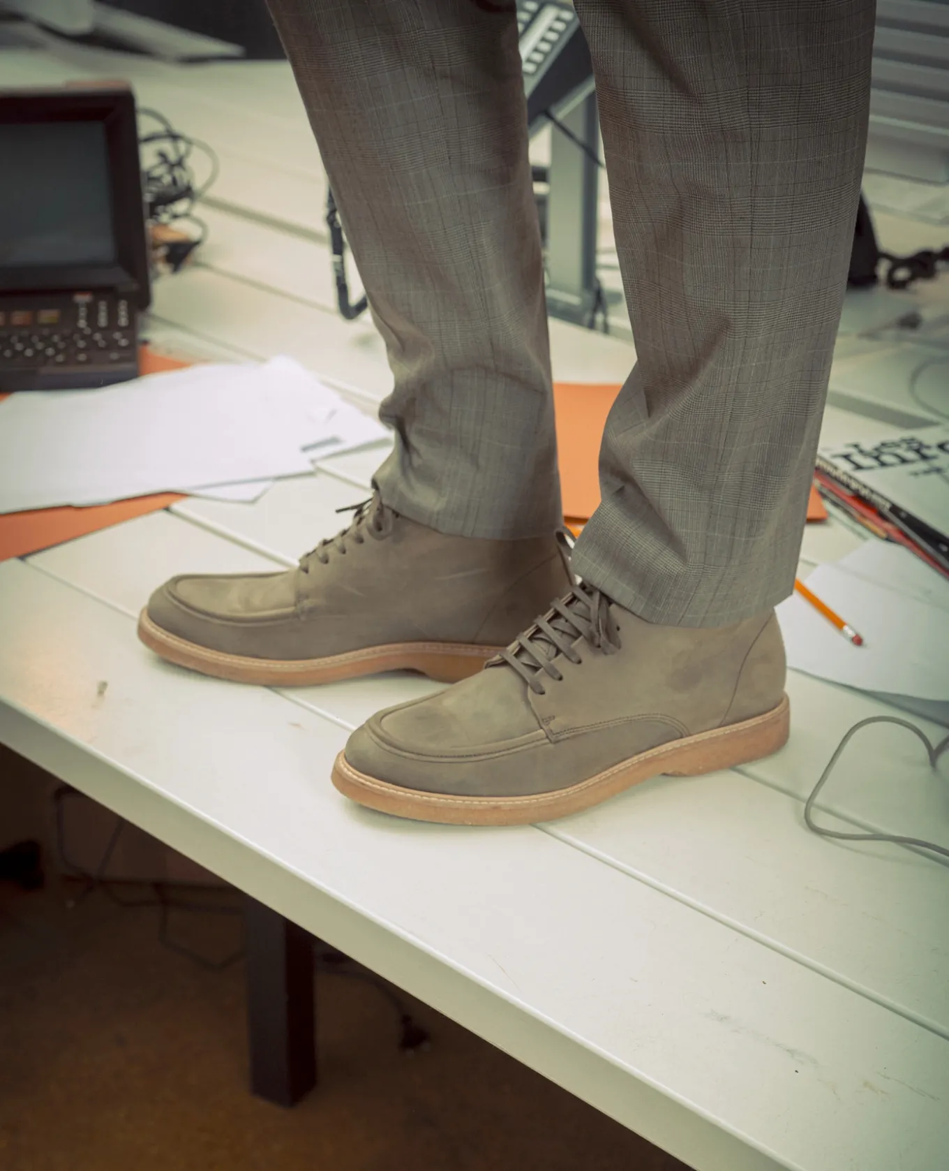RYDER Boots Nubuck Vert Homme