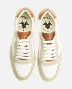 SNOOZE T Sneakers Croûte Velours Textile Gris Ecru Homme