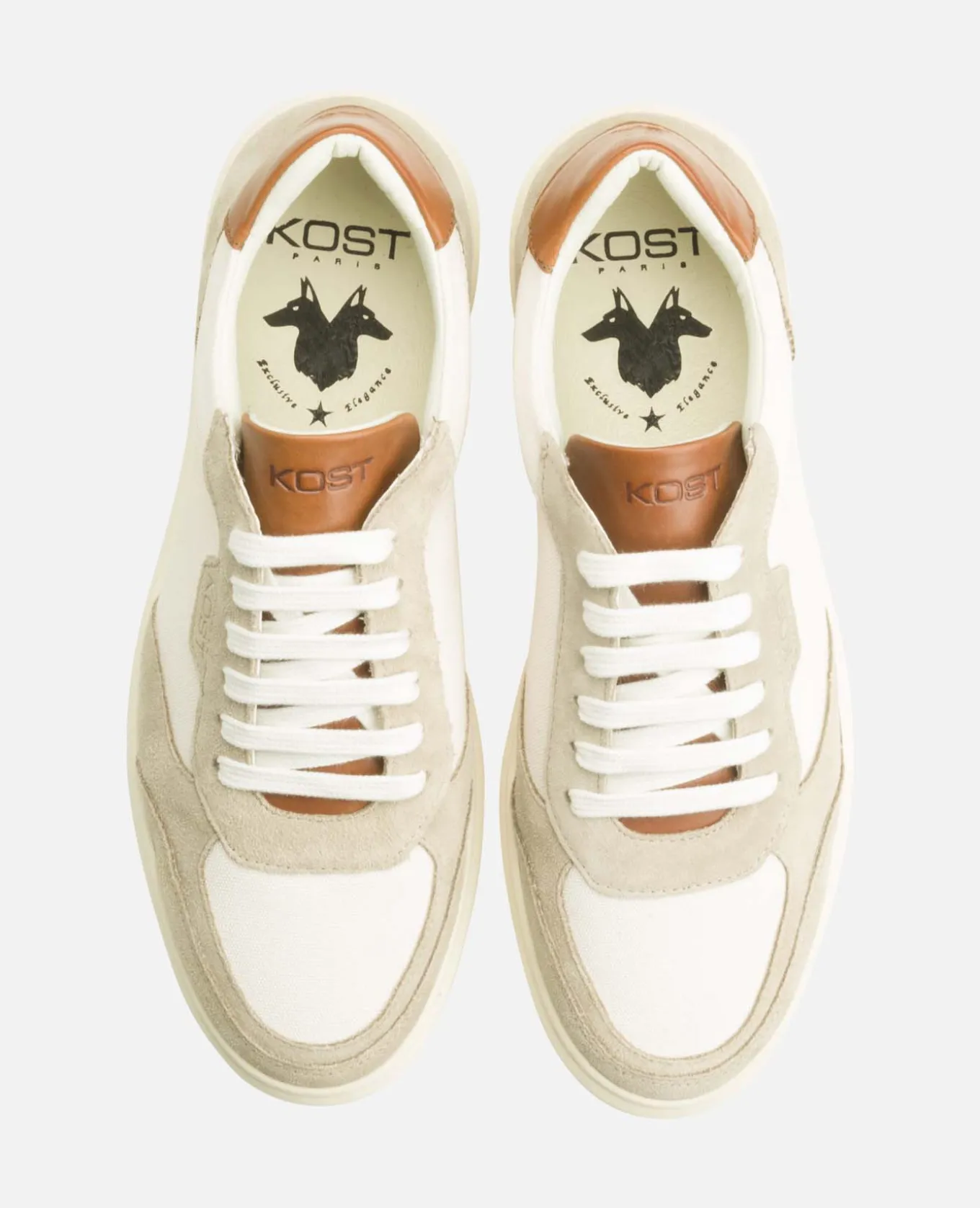SNOOZE T Sneakers Croûte Velours Textile Gris Ecru Homme