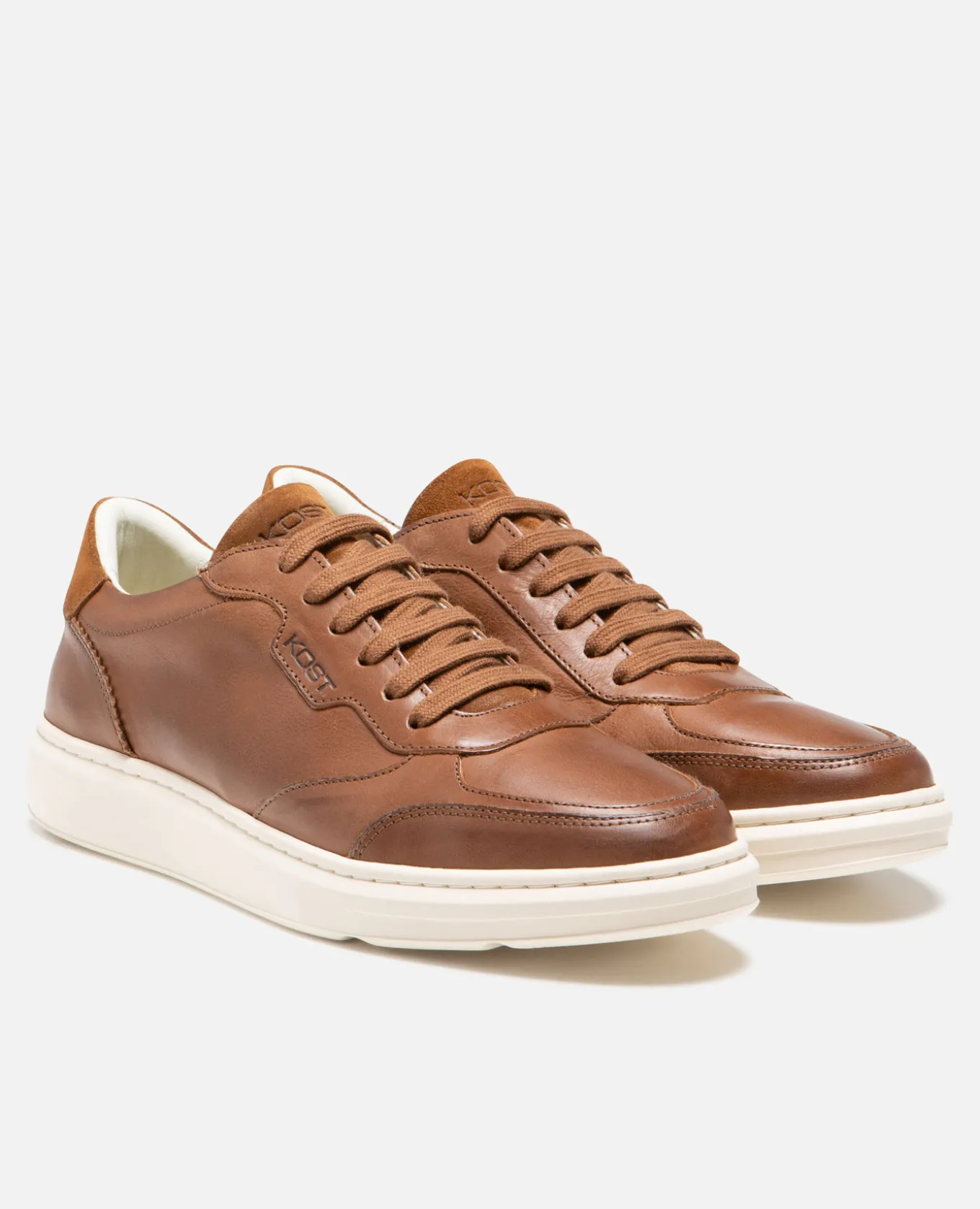 SNOOZE VGT Sneakers cuir tannage végétal cognac