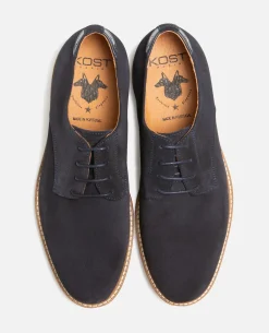 STEADY Derbies cuir suède marine