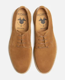 STEADY Derbies cuir suède cognac