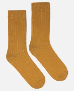STRIKE Chaussettes Made in France Coton Jaune Homme