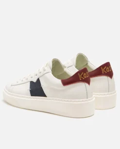 SWANKY F Sneakers cuir Ecru Marine