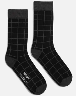 TILES Chaussettes Made in France Coton bio Gris et Noir Homme