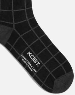 TILES  Chaussettes Made in France Coton bio Gris et Noir Homme