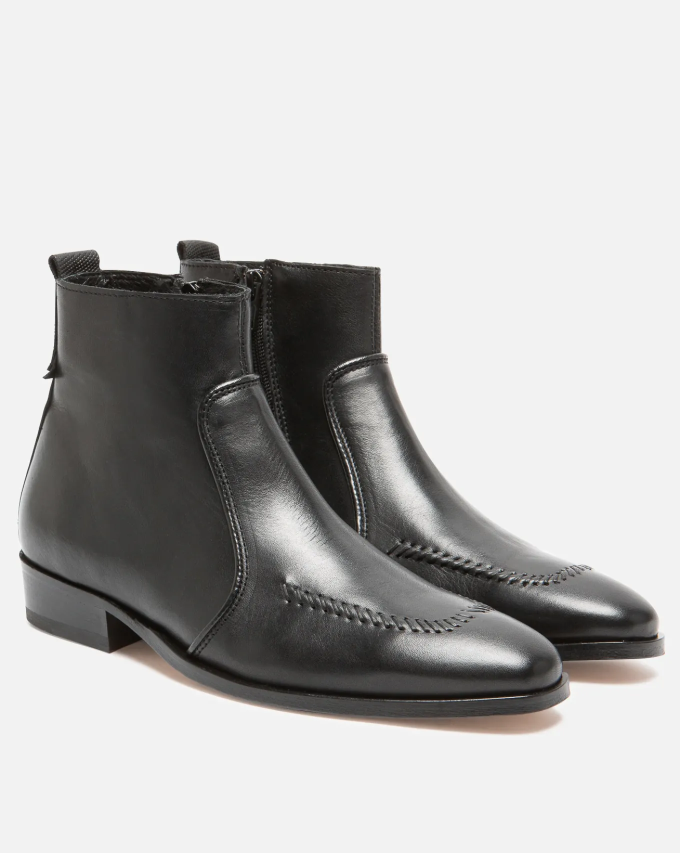 TRAVIS 73 Boots à talons Cuir Noir Homme