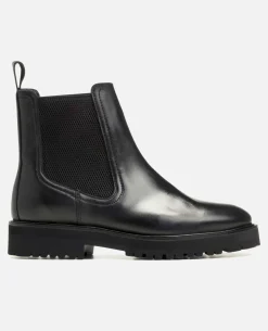 UNHOLY Chelsea boots semelle crantée cuir noir