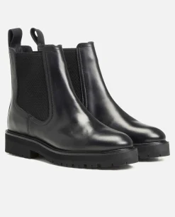 UNHOLY  Chelsea boots semelle crantée cuir noir