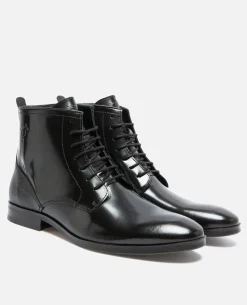 UNKIND  Boots Cuir Noir Homme
