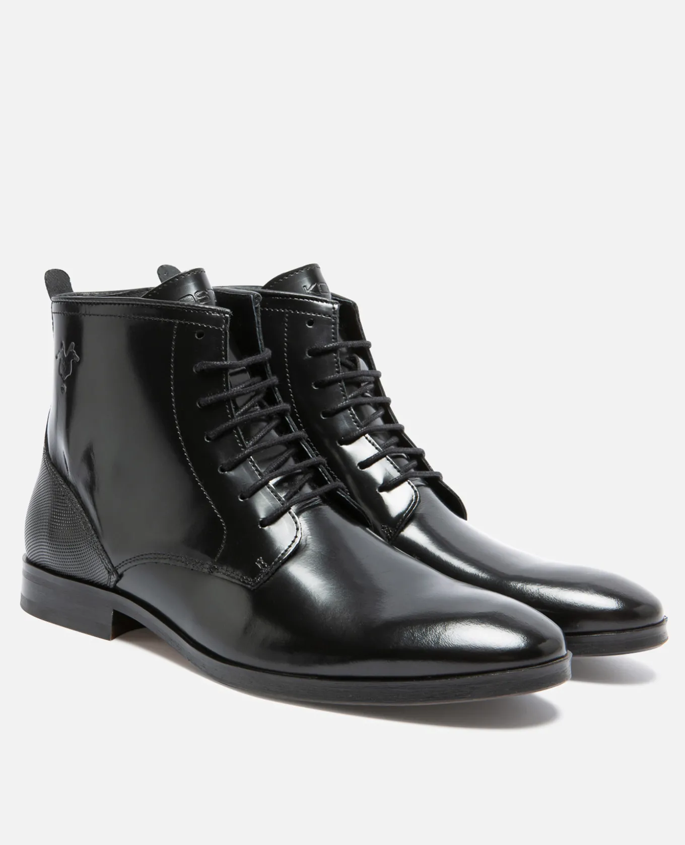 UNKIND Boots Cuir Noir Homme