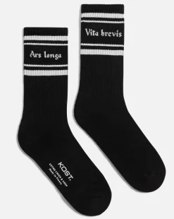 VITA BREVIS Chaussettes Made in France Coton bio Noir et Blanc