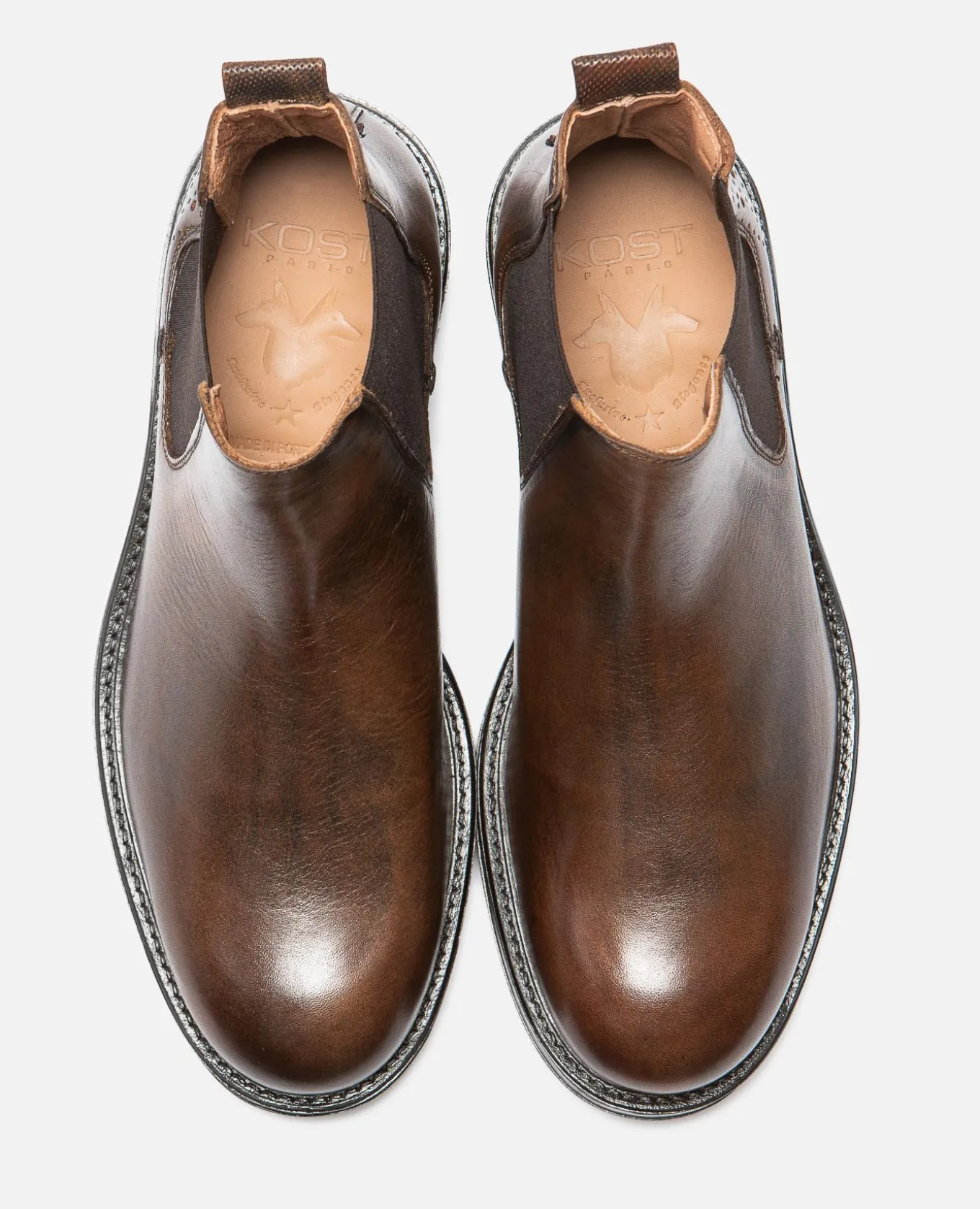 WALTER FO VGT Chelsea boots Cuir Tannage Végétal Marron Homme