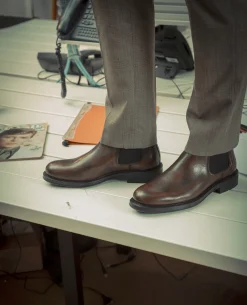 WALTER FO VGT Chelsea boots Cuir Tannage Végétal Marron Homme