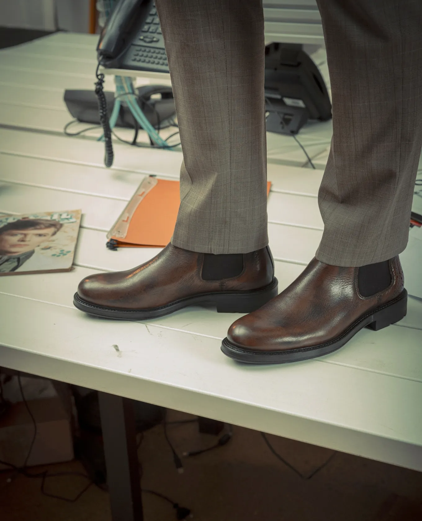 WALTER FO VGT Chelsea boots Cuir Tannage Végétal Marron Homme