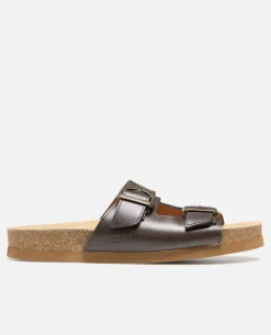 WAVE F PL Sandales à boucles Cuir Anthracite Femme