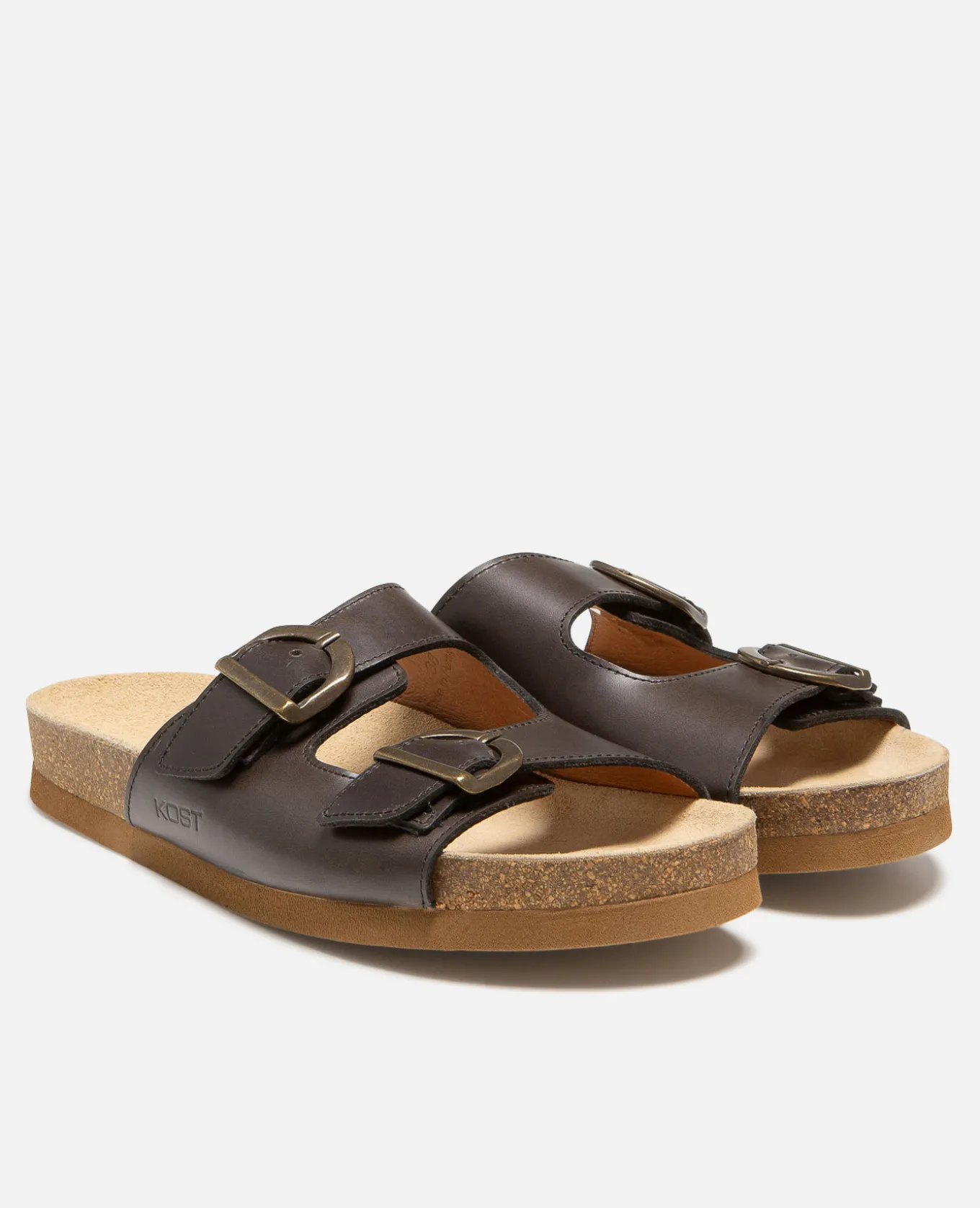 WAVE F PL Sandales à boucles Cuir Anthracite Femme