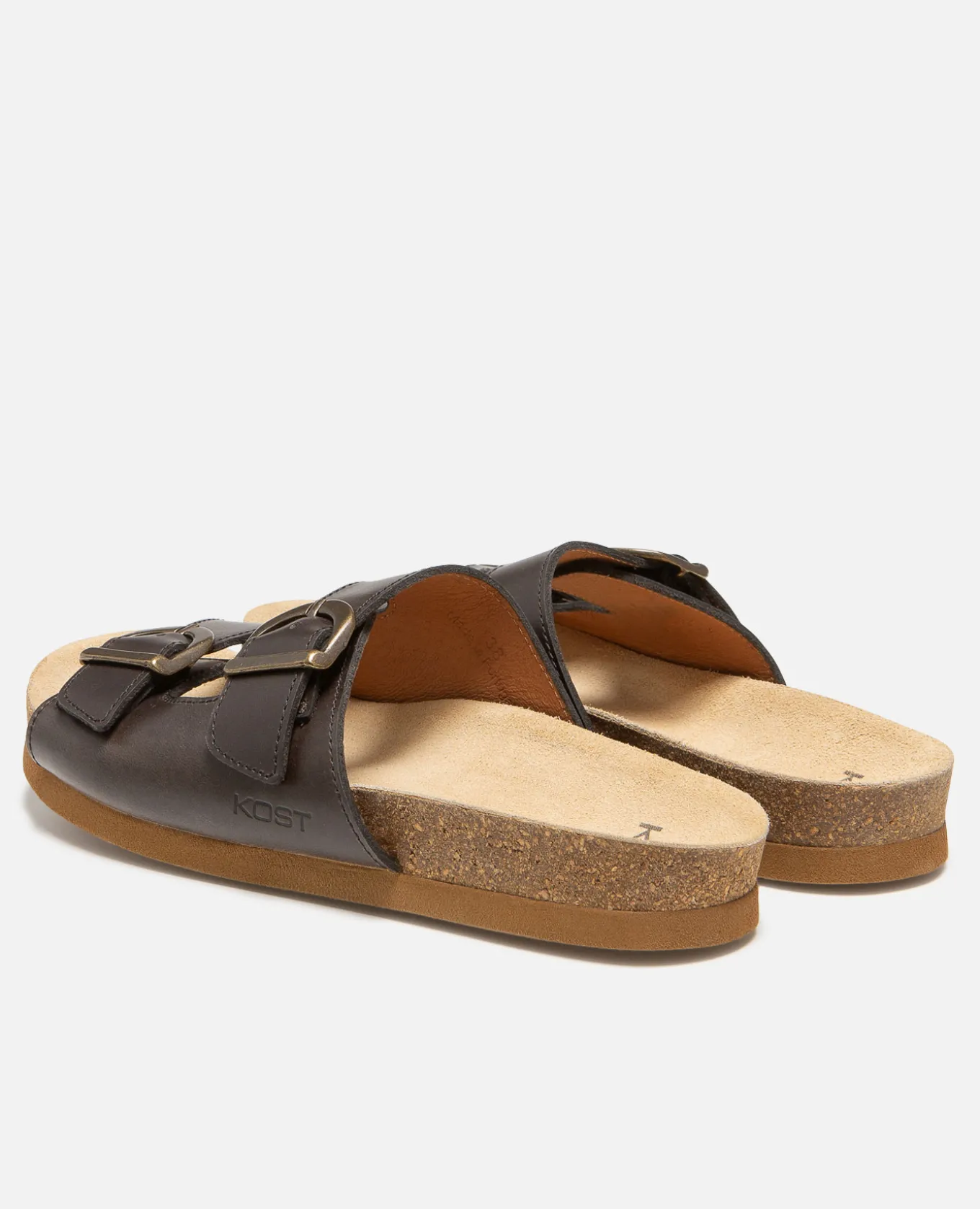 WAVE F PL Sandales à boucles Cuir Anthracite Femme
