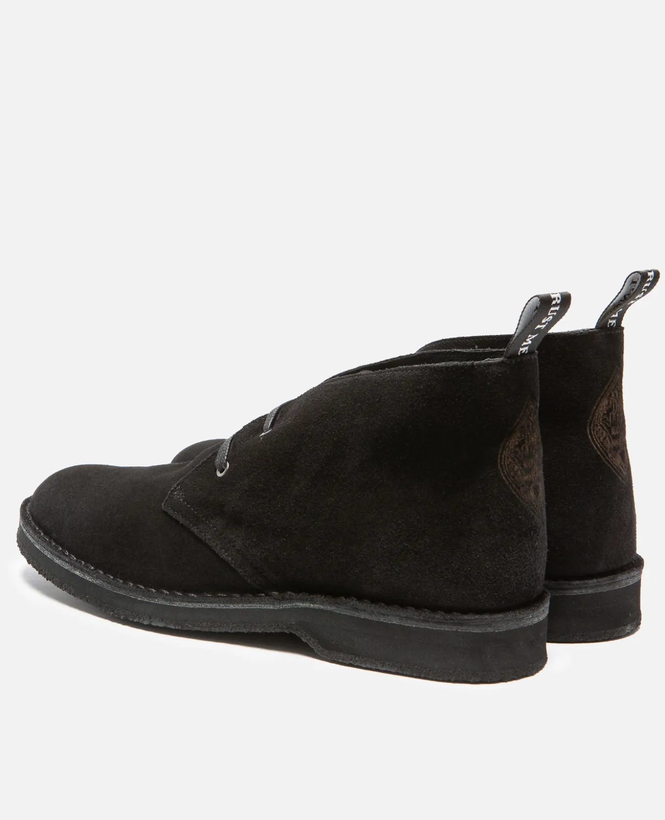 WISE M Desert Boots Croûte velours Noir Homme